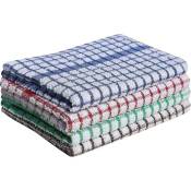 Crea - Pack Of 10 Terry Tea Towel (28 x 40 Cm) - Super Soft Ring Spun Combed Cotton High Density Weave & Thick Construction Ultra Absorbent & Soft