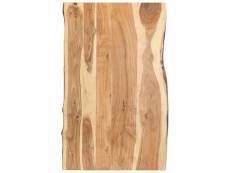 Dessus de table bois d'acacia massif 100x(50-60)x3,8 cm