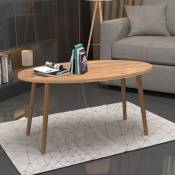 [en.casa] - Table basse Sindal ovale 41 x 90 x 50 cm naturel