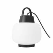 Forlight - Lamtam Lampe de table de jardin E27 avec poignée pour accrocher IP44 pour l'extérieur noir - gris