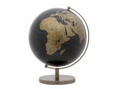 Globe décoratif, en matière plastique, avec base en métal, couleur noire, mesure 25 x 34 x 25 cm 8052773583954