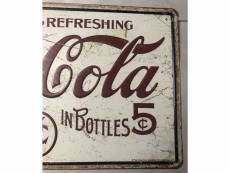 "grande plaque enseigne coca cola 71x44 cm tole metal bar restaurant diner loft"
