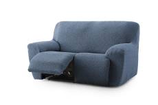 Housse de canapé 2 places relax extensible bleu 150