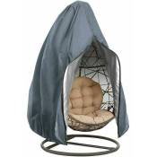 Housse de chaise suspendue 190 x 115 cm anti-poussière en forme d'œuf Housse de protection pour patio jardin balancelle en rotin Housse de mobilier