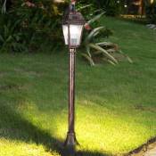 Lampe à tige extérieure avec lanterne avec une élégante protection IP44 diverses couleurs Couleur : Cuivre haché