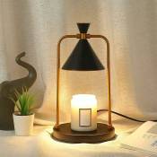 Lampe chauffe-bougie Vintage en métal, lumière variable,