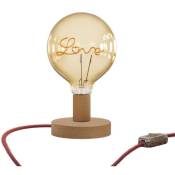 Lampe de table Posaluce Love en bois Neutre - Interrupteur