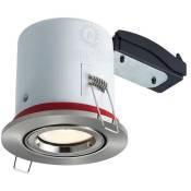 Lampesecoenergie - Support de spot bbc Orientable Inox 100mm avec douille GU10 automatique ref. 819