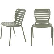 Lot de 2 chaises de jardin en métal - Vondel - Couleur