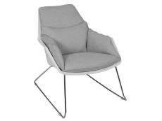 Lounge - fauteuil incliné gris coque blanche