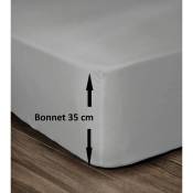LOVELY HOME Drap Housse 100% Coton 160x200cm - Bonnet