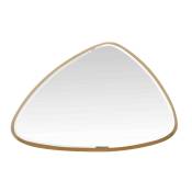 Miroir biseauté triangle doré 55x35x4cm