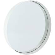 Miroir de salle de bain avec bordure en Métal Blanc d 40 cm Tendance Blanc