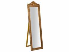 Miroir sur pied l40xpr4xh140 cm, finition dorée antique
