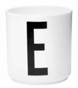 Mug A-Z / Porcelaine - Lettre E - Design Letters blanc en céramique