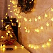 Noël Guirlande Lumineuse Boules, 20m 150 LED Interieur Exterieure Guirlande Lumineuses Sphérique 8 Modes Ampoules Lumières, Décoration pour Chambre