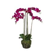 Orchidée artificielle en terre violette H100