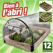 Outiror - Carré potager mini-serre de jardin avec châssis et couverture de protection