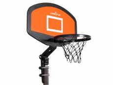 Panier de basket rigide avec pompe et ballon inclus pour trampoline de jardin universel avec ballon et pompe - 56 x 35cm