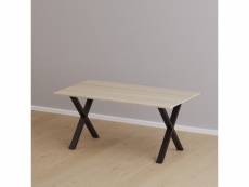 Set de 2 pieds de table høng forme x en acier 40 x