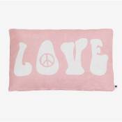Sklum - Housse Rectangulaire en Coton (30x50 cm) Peace & Love a