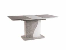 Sytio - table extensible pour la salle à manger - 120x80x76 cm - panneau mdf mélaminé - table salon - blanc