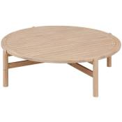 Table basse de jardin ronde Deona 120x38cm en acacia