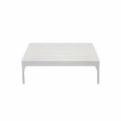 Table basse Infinity / 90 x 90 cm - Aluminium - Ethimo blanc en métal