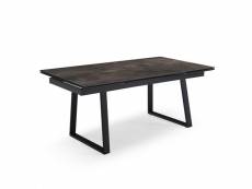 Table extensible 160-240 cm céramique gris vieilli pied luge - maine 02 65087489_65087496