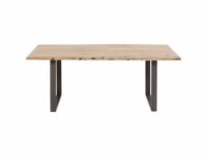 "table harmony acacia acier 160x80cm kare design"