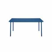 Table rectangulaire Patio / Inox - 140 x 80 cm - Tolix bleu en métal