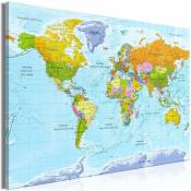 Tableau Carte du monde : Palettes de couleurs (1 partie)
