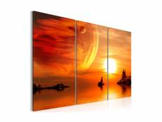 Tableau - coucher du soleil romantique-90x60 A1-N1577-DK