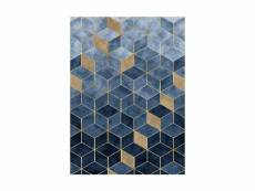 "tapis luxe doré, bleu dimensions - 160x230" TPS_LUXE_BLEU_160