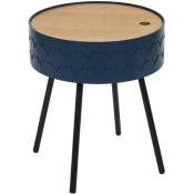 The Home Deco Factory - Table Coffre Eugenie Bleue