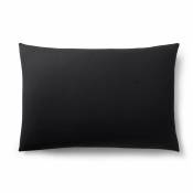 Univers Decor - Taie d'oreiller Noir 50 x 70 cm / 100% Coton / 57 fils/cm²