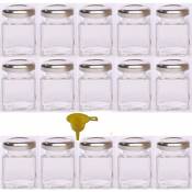 Viva Haushaltswaren Lot de 15 mini pots à confiture/huiles/sel/épices