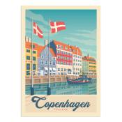 Affiche Copenhague 50x70 cm