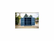 Armoire de rangement lasuree couleur bleue equipee de 3 etages 0,4 m2, altbox0905 BOX 0905