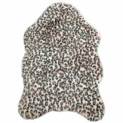 Carpette forme peau de bête RABBIT motif léopard