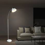Etc-shop - Arch light salon chambre éclairage feuille d'argent chrome lampe sur pied mobile