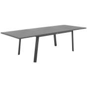 Hesperide - Table de jardin extensible Pavane graphite