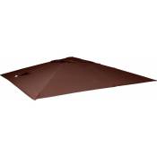 HHG - Toile pour parasol de luxe 436 3x3m (Ø4,24m) polyester 2,7kg marron - brown