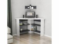 Homemania bureau tuzzy - blanc, anthracite - 90 x 90