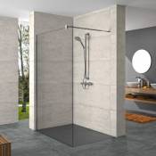 Hüppe - Design Pure, paroi de douche à l'italienne 75x200 cm, verre transparent, orientation gauche et droite (8P1132092322)
