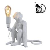 Lampe design singe en résine Rila - Blanc - Blanc