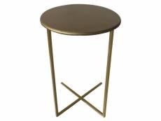 Lesli living table d'appoint xavi 35x60 cm doré
