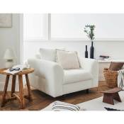 Lisa Design - Rune - fauteuil - en tissu bouclette - blanc - Blanc