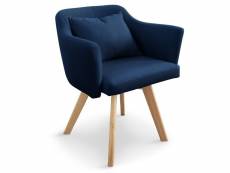 Lot de 20 fauteuils scandinave dantes tissu bleu