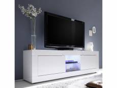 Meuble tv lumineux blanc laqué design felino